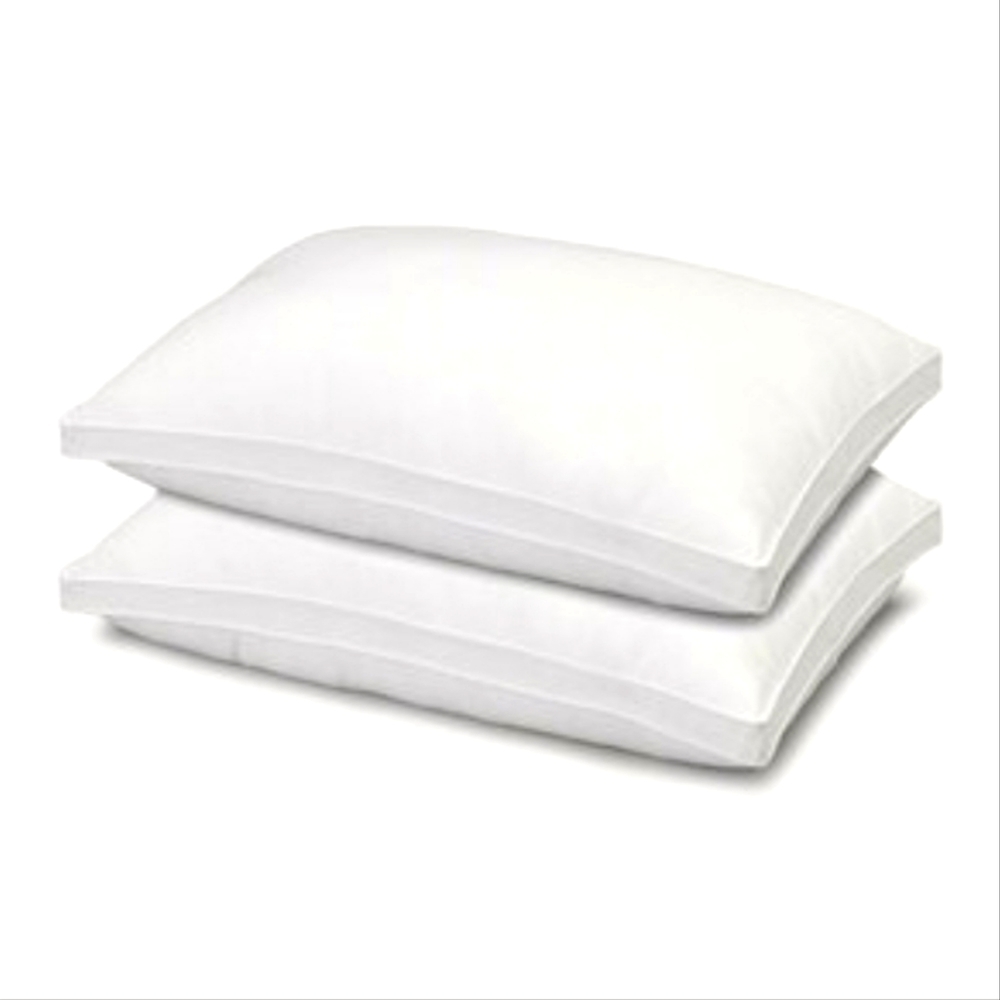 2 KING HYPOALLERGENIC MEDIUM DENSITY PILLOWS ELLA JANE WHITE GUSSETED